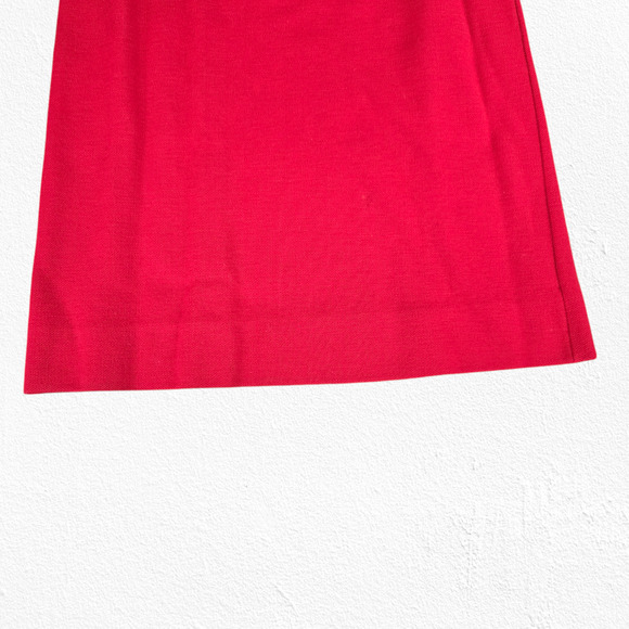 50s Vintage Red Open Front Double Breasted Blazer Pencil Skirt Wool Set Size 2 - Picture 12 of 16